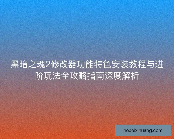 黑暗之魂2修改器功能特色安装教程与进阶玩法全攻略指南深度解析